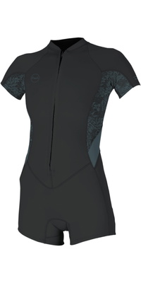 2026 ONeill Da Donna Bahia 2/1mm Front Zip Muta Primaverile Muta 5293 - Tempered Steel / Shaded Island Sky / Shade