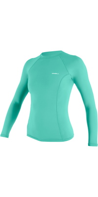 2026 ONeill Womens Basic Skins Long Sleeve Rash Vest 5718 - Holiday