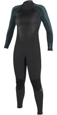 2026 ONeill Da Donna Epic 3/2mm Back Zip Muta 4213B - Tempered Steel / Shaded Island Sky / Shade