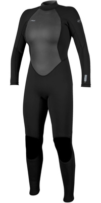 2026 ONeill Da Donna Reactor-2 3/2mm Back Zip Muta 5042B - Black / Black