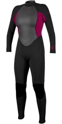 2026 ONeill Da Donna Reactor-2 3/2mm Back Zip Muta 5042B - Black / Punk Pink