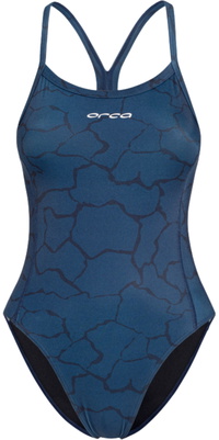 2026 Orca Da Donna Core Uno Pezzo Costume Da Nuoto Con Cinturino Sottile MS53 - Blue