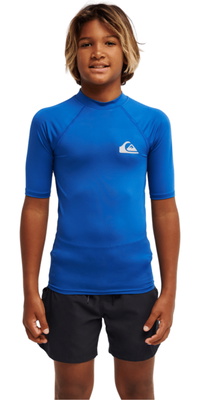 2026 Quiksilver Bambino Everyday Canotta In Lycra A Maniche Corte UPF50 AQBWR03064 - Monaco Blue
