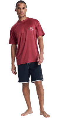 2026 Quiksilver Da Uomo DNA Surf Tee Canotta In Lycra A Maniche Corte AQYWR03138 - Burnt Russet