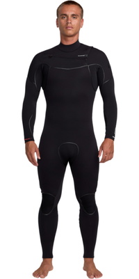 2026 Quiksilver Mens Marathon Sessions 4/3mm Chest Zip Wetsuit 25AW213503 - Black