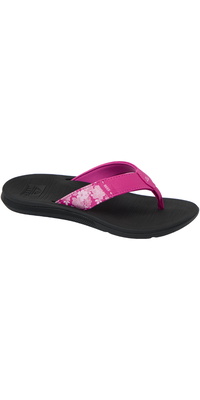 2026 Reef Da Donna Sandali Santa Ana CJ8827 - Fuchsia Red / Black