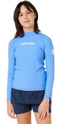 2026 Rip Curl Junior Classic Surf Long Sleeve Rash Vest 14DGRV - Cornflower Blue