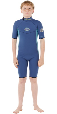 2026 Rip Curl Junior Dawn Patrol 2mm Back Zip Shorty Wetsuit 11FBSP - Light Navy