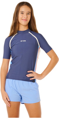 2026 Rip Curl Bambino Surf Revival Canotta In Lycra A Maniche Corte 14BGRV - Navy