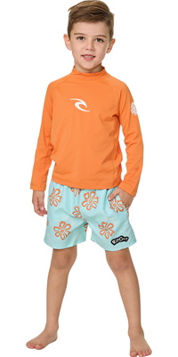 2026 Rip Curl Da Bimbo Canotta In Lycra A Maniche Lunghe Waves UPF 12VTRV - Vitamin C