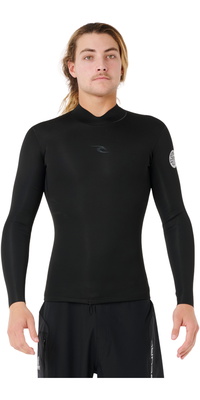 2026 Rip Curl Mens Dawn Patrol 1.5mm Long Sleeve Jacket 12GMWJ - Black