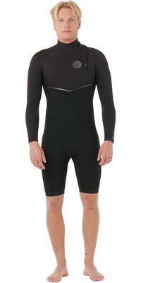 2026 Rip Curl Da Uomo E-Bomb 2mm Zip Free Manica Lunga Muta Primaverile 123MSP - Black