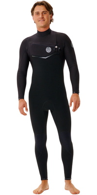 2026 Rip Curl Da Uomo E-Bomb 3/2mm Chest Zip Muta 17SMFS - Black