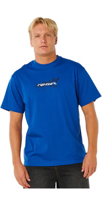 2026 Rip Curl Da Uomo Inner Visions Blast Over Tee 0XNMTE - Electric Cobalt
