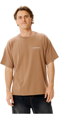 2026 Rip Curl Da Uomo Visioni Interne Fustigate Tee 0XBMTE - Mocha