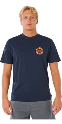2026 Rip Curl Da Uomo Pacific Rinse Circle Tee 0XDMTE - Dark Navy