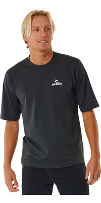 2026 Rip Curl Da Uomo Stack UPF Short Sleeve Lycra Vest 167MRV - Black Marle