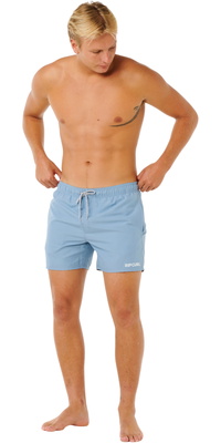 2026 Rip Curl Da Uomo Pantaloncini Da Surf Streamline Offset Volley 0EQMBO - Faded Denim