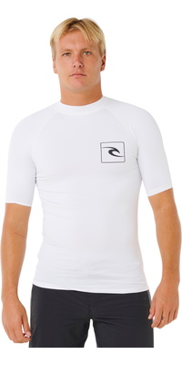 2026 Rip Curl Da Uomo Canotta In Lycra A Maniche Corte Streamline UPF 172MRV - White