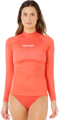 2026 Rip Curl Da Donna Canotta Classica Da Surf A Maniche Lunghe In Lycra UPF 17MWRV - Red