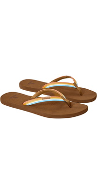 2026 Rip Curl Da Donna Infradito Freedom Bloom Con Punta Aperta 183WOT - Multicolor