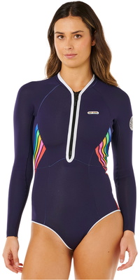 2026 Rip Curl Da Donna G-Bomb 1.5mm Front Zip Muta Primaverile 13PWSP - Dark Navy