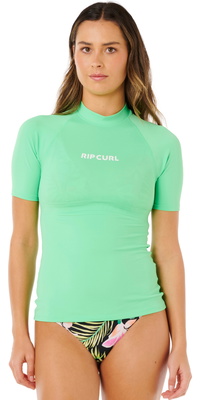 2026 Rip Curl Da Donna Molokai Maglia A Maniche Corte In Lycra UPF 19QWRV - Green