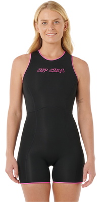 2026 Rip Curl Da Donna Steph Gilmore G-Bomb 1.5mm Short Jane 14BWSP - Black / Pink