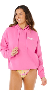 2026 Rip Curl Da Donna Felpa Con Cappuccio Surf Puff Heritage 06AWFL - Super Pink