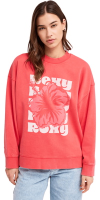 Roxy 2026 Linea Da Donna Maglione Terry ERJFT05087 - Hibiscus