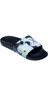 2026 Roxy Womens Slippy II Printed Slider Sandals ERJL100103 - Black Multi 1