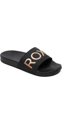 2026 Roxy Da Donna Slippy II Slider Sandal ARJL100679 - Black / Gold