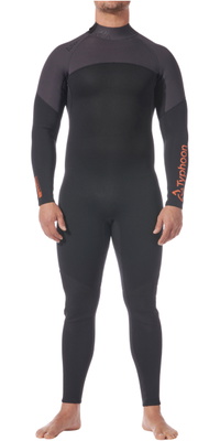 2026 Typhoon Da Uomo Essential 3/2mm Back Zip Muta 250000 - Black / Solar