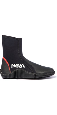 2026 Nava Performance 5mm Neoprene Zipped Boots NAVABT02 - Black