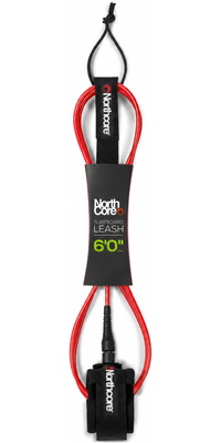 2026 Northcore 6FT Surfboard Leash NOCO54D - Red