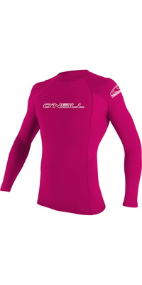 2026 O'Neill Youth Basic Skins Gilet In Lycra A Maniche Lunghe Watermelon 3346
