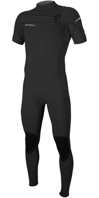 2026 ONeill Da Uomo Hammer 2mm Manica Corta Chest Zip Muta 5056 - Black