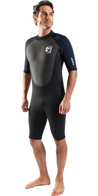 2026 Gul Da Uomo G-Force 3mm Back Zip Shorty Muta GF3305-B7 - Black / Navy
