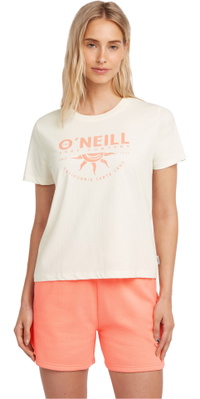 2026 ONeill Da Donna Stampa Frontale T-Shirt 1850265 - Snow White