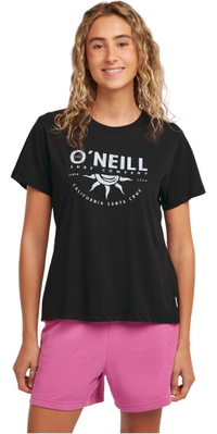 2026 O'Neill Da Donna Stampa Frontale T-Shirt 1850265 - Black Out