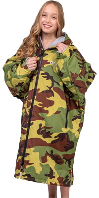 2025 Dryrobe Bambino Advance Accappatoio Da Cambio A Maniche Lunghe V3 V3KSLSDA - Grey / Mimetico
