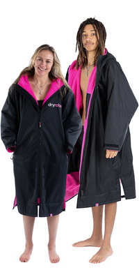 2026 Dryrobe Advance Accappatoio A Maniche Lunghe DALSV3 - Black / Rosa
