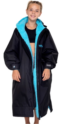 2026 Dryrobe Bambino Advance Accappatoio Da Spogliatoio A Maniche Lunghe V3KSLSDA - Black / Blu