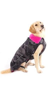 2026 Cappotto Per Cani  Dryrobe  V3DRDC - Mimetico Nero / Pink