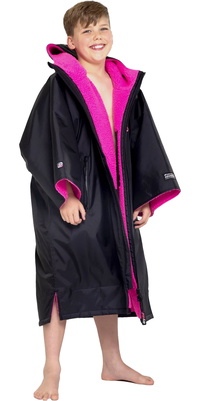 2026 Dryrobe Junior Advance Long Sleeve Changing Robe V3KSLSDA - Black / Pink