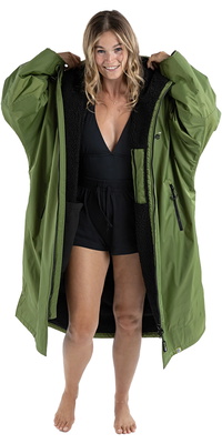 2025 Dryrobe Advance Manica Lunga Cambiabile Robe V3 DALSV3 - Verde Scuro / Black
