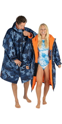 2025 Dryrobe Advance Manica Lunga Cambia Robe V3 DALSV3 - Blu Camo / Orange