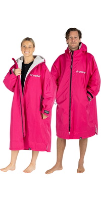 2026 Dryrobe Advance Accappatoio Da Spogliatoio A Maniche Lunghe DALSV3 - Pink / Grigio Chiaro