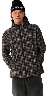 2026 Rip Curl Mens Archive DWR Plaid Jacket 02RMJA - Dark Navy