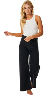 2026 Rip Curl Da Donna Jeans In Denim Per Le Vacanze 01YWPA - Washed Black